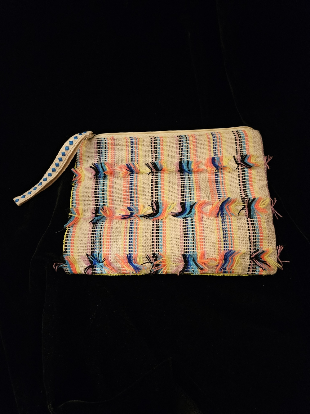 AMERICA & BEYOND Beaded Chevron Wristlet Clutch in Multicolor - Picture 2 of 3